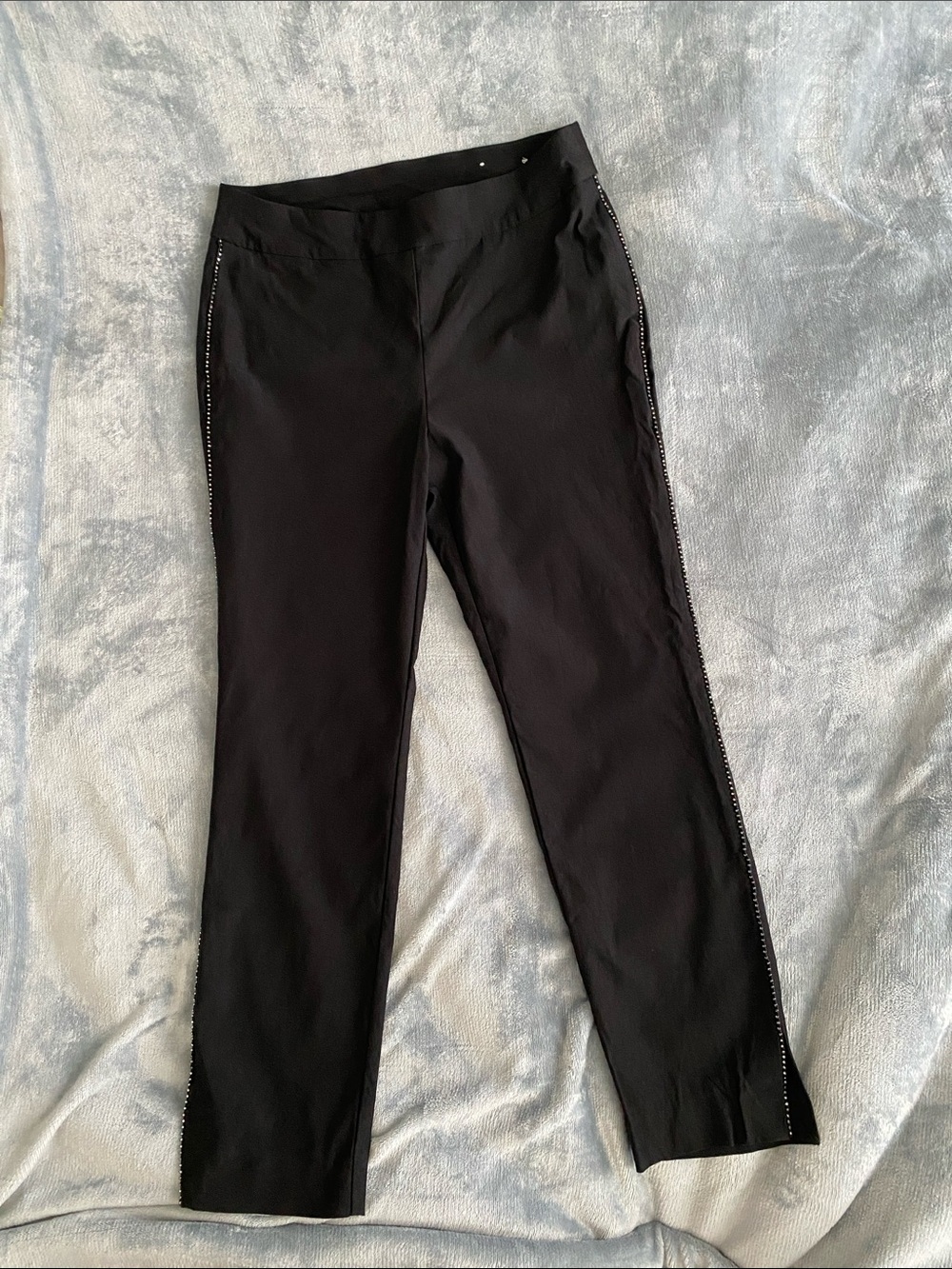 Glam Black Rhinestone Pants Chicos size 6